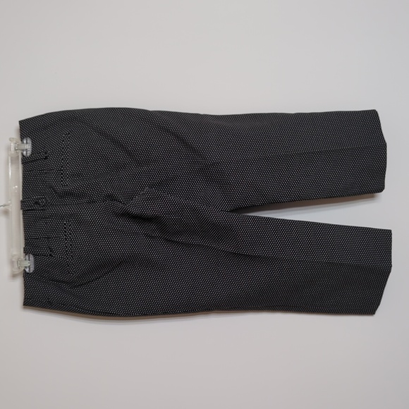 Ann Taylor MARGO Capri Pant Black Small White Dot Print Classic Timeless Size 8 - Picture 4 of 8
